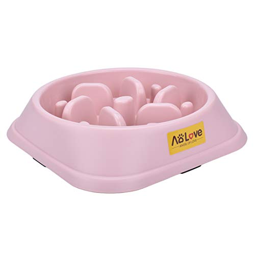 AOLOVE Feeder Healthy Anti Choke A0 Pink