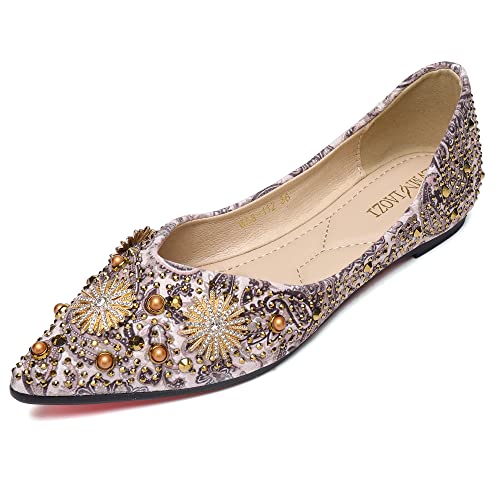 QXCXINGDY Pointed Rhinestone Fashion Wedding